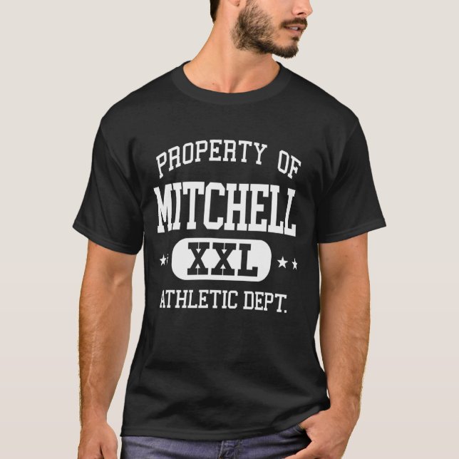 Mitchell Retro Athletic Property Dept T-Shirt (Front)