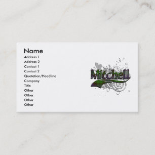 Mitchell Tartan Grunge Business Card
