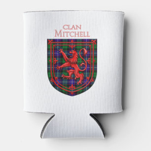Mitchell Tartan Scottish Plaid Lion Rampant Can Cooler