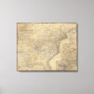 Mitchell's map of the United States Canvas Print