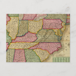 Mitchell's National Map of the American Republic Postcard