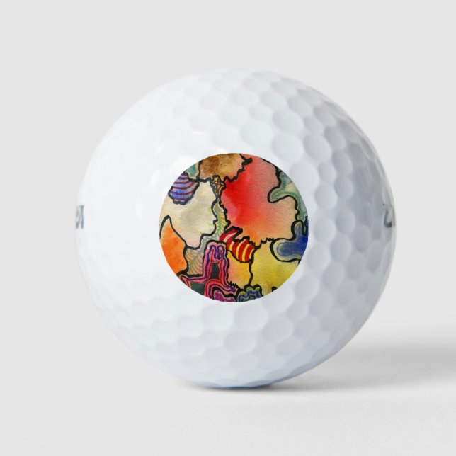"Mite and Tite" Abstract Custom Wilson Golf Balls (Front)