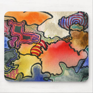 "Mites and Tites" Abstract Design Mousepad