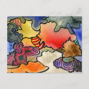 "Mites and Tites" Abstract Postcard