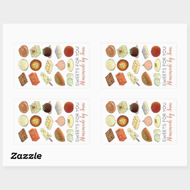 Mithai Indian Sweet Shop Confectionery Pastry Chef Sticker (Sheet)