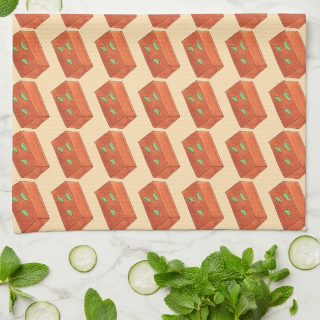 Mithai Indian Sweets Confectionery Mysore Pak Kitchen Towel (Folded)