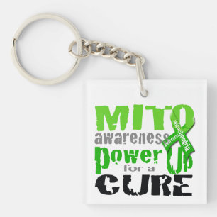 Mito Awareness Power Up for a Cure Keychain
