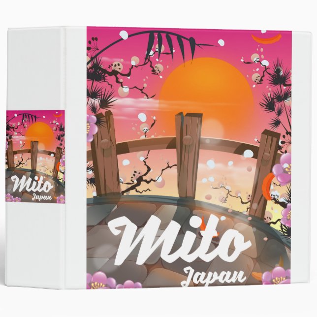 Mito Japan blossom poster. Binder (Front/Spine)