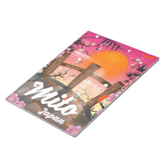 Mito Japan blossom poster. Notepad