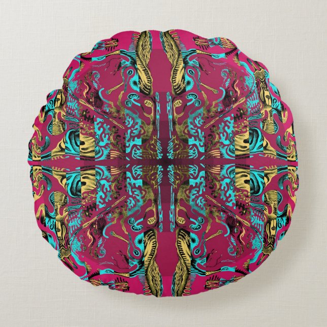 Mitochondri-Pop Round Pillow (Front)