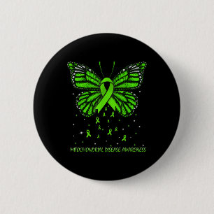 Mitochondrial Disease Awareness Butterfly 2 Inch Round Button
