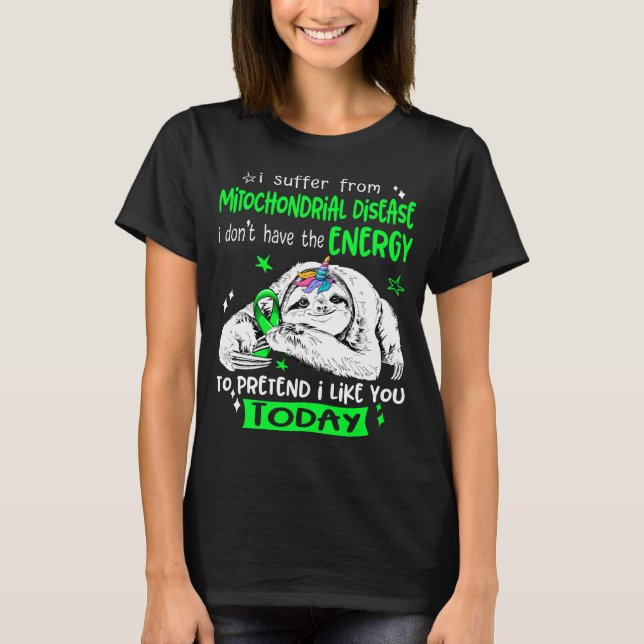 Mitochondrial Disease Awareness Month Ribbon Gifts T-Shirt (Front)