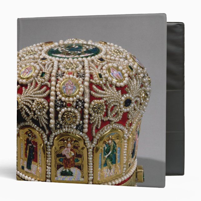 Mitre crown set with pearls and precious binder (Front/Inside)