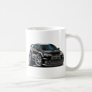 Mitsubishi Evo Black Car Coffee Mug