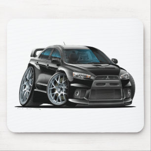 Mitsubishi Evo Black Car Mouse Pad