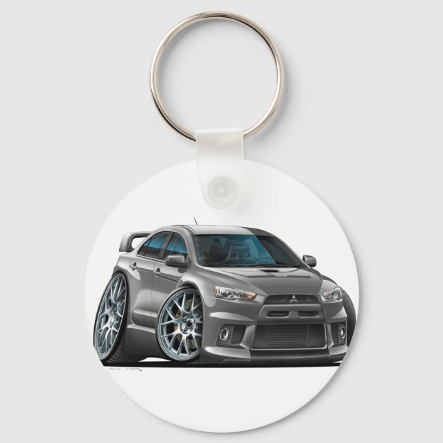 Mitsubishi Evo Grey Car Keychain (Front)