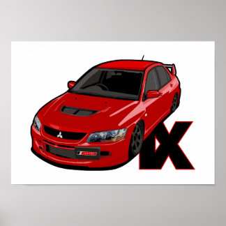 Mitsubishi EVO IX MR Poster