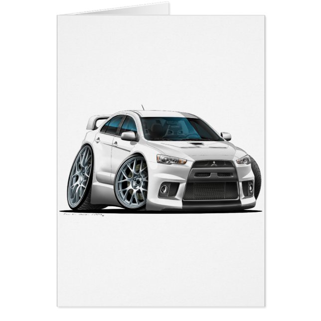 Mitsubishi Evo White Car (Front)