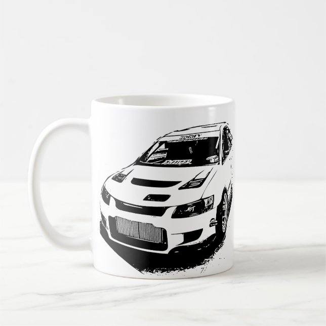 Mitsubishi Evolution Vector Image Coffee Mug (Left)