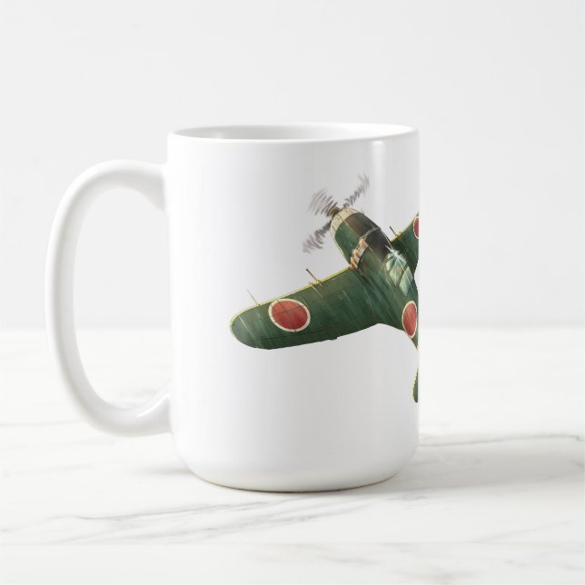 Mitsubishi J2M3 Raiden airplane mug (Left)
