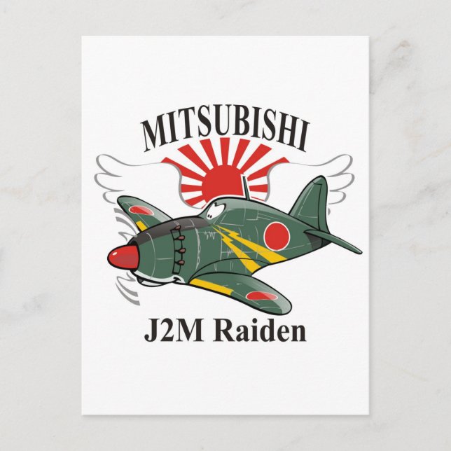 mitsubishi J2M Raiden Postcard (Front)
