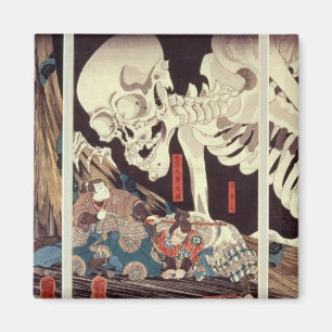 Mitsukini Defying the Skeleton Spectre, c.1845 Magnet
