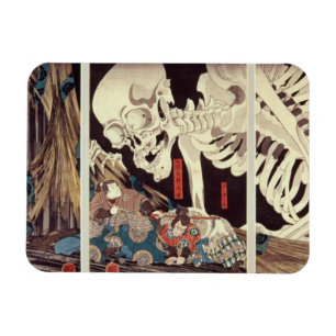Mitsukini Defying the Skeleton Spectre, c.1845 Magnet