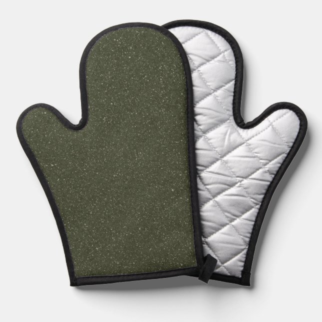 Mitt de four en mousse foncée personnalisé avec te (Recto/Verso)