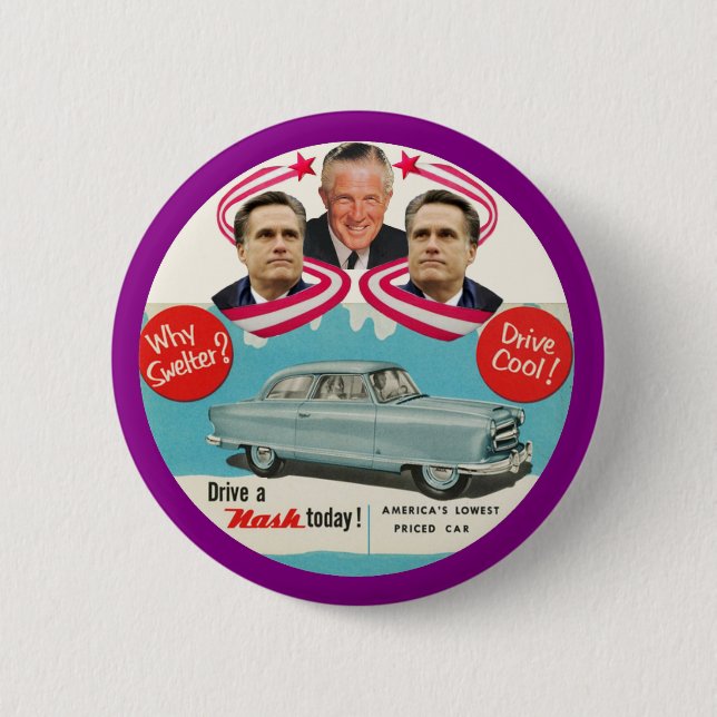 Mitt & George Romney 2 Inch Round Button (Front)
