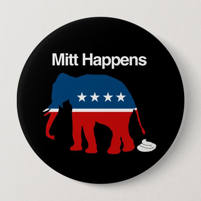 MITT HAPPENS -.png 4 Inch Round Button (Front)
