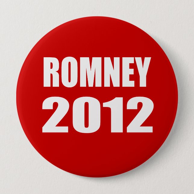 MITT ROMNEY 2012 4 INCH ROUND BUTTON (Front)