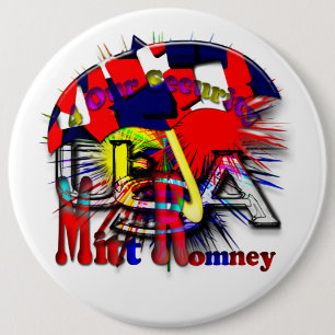 Mitt Romney 2012 6 Inch Round Button