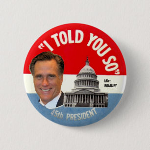 Mitt Romney 45th President 2 Inch Round Button