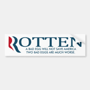 Mitt Romney and Paul Ryan - 2 Bad Eggs Bumper Sticker