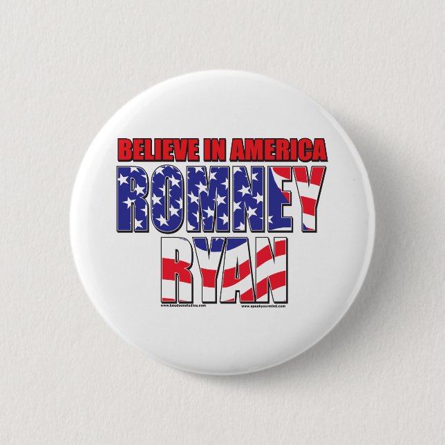 Mitt Romney and Paul Ryan 2 Inch Round Button (Front)