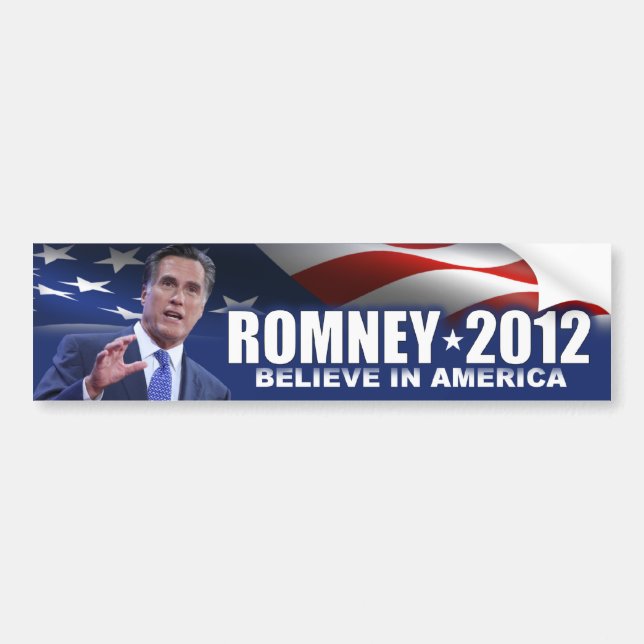 Mitt Romney Believe In America Bumper Sticker (Front)