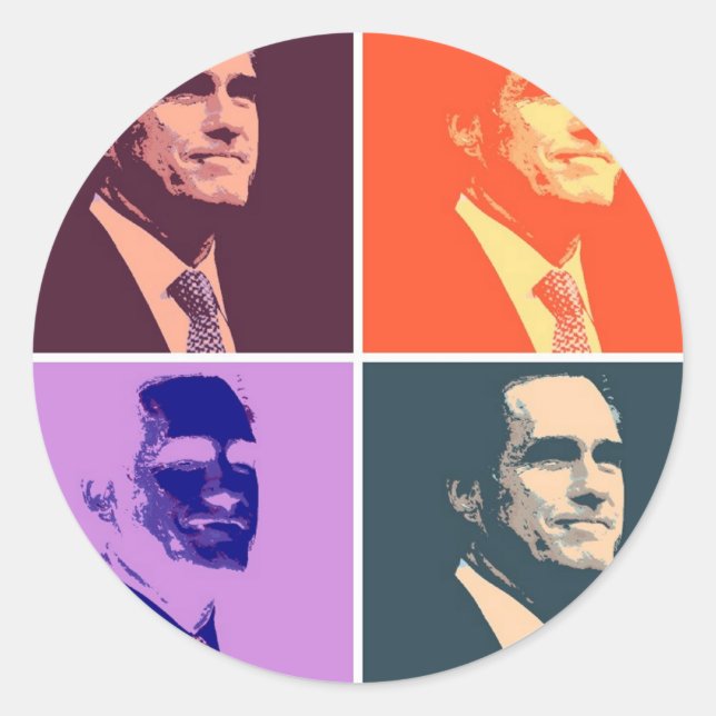 Mitt Romney Classic Round Sticker (Front)