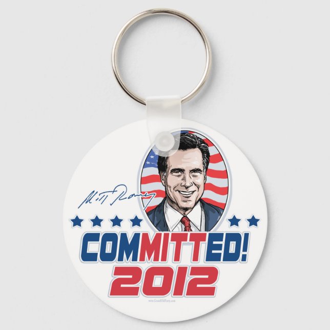Mitt Romney ComMITTed 2012 Gear Keychain (Front)