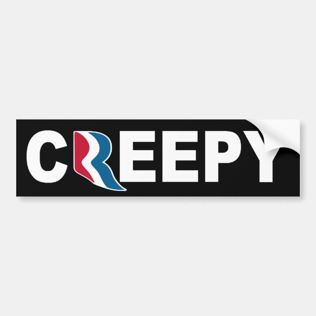Mitt Romney CREEPY Bumper Sticker (Front)