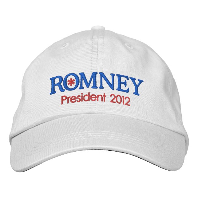 Mitt Romney Customized Embroidered Hat (Front)