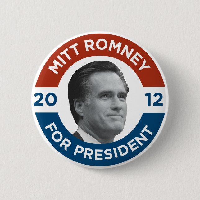 Mitt Romney For President 2012 2 Inch Round Button (Front)
