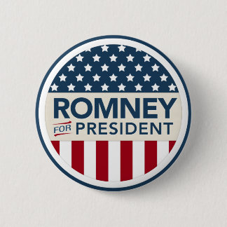 Mitt Romney For President 2012 (Flag Style) 2 Inch Round Button