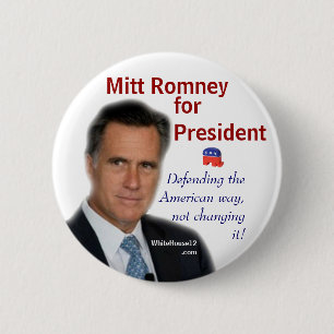 Mitt Romney for President 2 Inch Round Button
