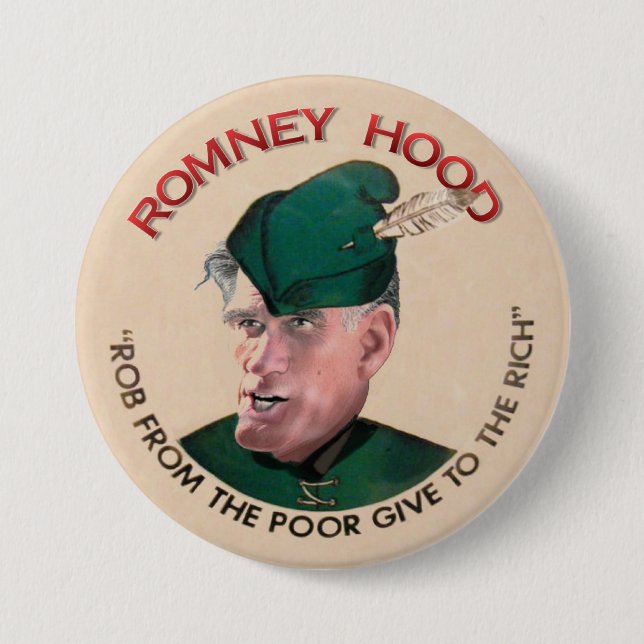 Mitt Romney Hood 2012 3 Inch Round Button (Front)