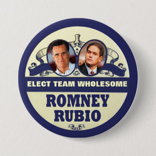 Mitt Romney / Marco Rubio 2012 3 Inch Round Button