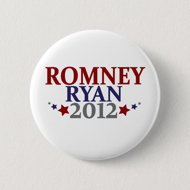 Mitt Romney Paul Ryan 2012 2 Inch Round Button (Front)