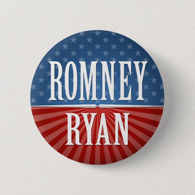 Mitt Romney Paul Ryan 2012 2 Inch Round Button (Front)
