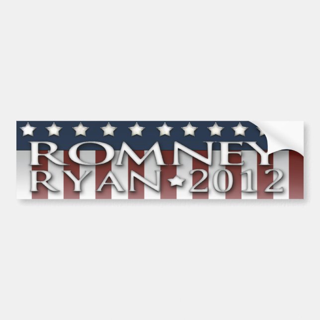 Mitt Romney Paul Ryan 2012 Bumper Sticker (Front)