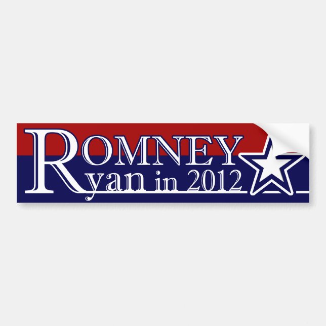 Mitt Romney Paul Ryan in 2012 Bumper Sticker (Front)