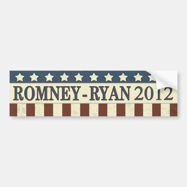 Mitt Romney Paul Ryan in 2012 Bumper Sticker (Front)